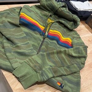 Aviator Nation 5 stripe hoodie Size small